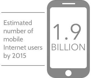 1.9 billion mobile internet users by 2015.